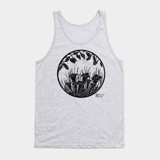 Black Trumpet (Chanterelle) Mushroom Tank Top